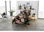 Bettwäsche CASATEX "Nightflowers", bunt (schwarz, multicolor), B/L: 155cm x 220cm, 1 Stk., 1 Stk., Satin, B/L: 80cm x 80cm, 2, Satin, Obermaterial: 100% Baumwolle, Bettwäsche, Bettwäsche, floral, stilvoll und elegant