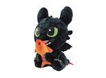 Plüschfigur SCHMIDT SPIELE "Dragons Ohnezahn 18 cm", schwarz (bunt), Plüschfiguren, KinderH:18cm, Plüschfigur, H:18cm