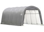 Garage SHELTERLOGIC "Foliengarage", grau, B:370cm H:240cm L:610cm, Kunststoff, Garagen, Garage, 22,57m², Stahlgestell mit Polyethylen-Plane