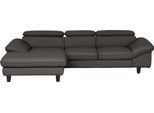 Ecksofa HOME AFFAIRE "Pilot L-Form", braun (cacao), Sofas, Kinder, B/H/T: 268cm x 73cm x 108cm, Leder PAMPAS, Recamiere links,mit Kopfteilverstellung,ohne Bettfunktion,ohne Bettkasten, 100% Polyester, Feinstruktur 75000 Scheuertouren, Struktur 35000 Scheuertouren, Microfaser 40000, Ecksofa, mit Kopfteilverstellung, wahlweise mit Schlaffunktion & Bettkasten, B:268cm H:73cm T:108cm