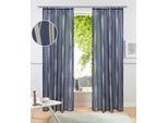 Gardine OTTO HOME "Dimona" Gr. 2, blau (navy), B:140cm H:175cm, Voile, Polyester, Gardinen, Gardine, 2er-Set, transparent, Voile, Polyester