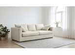 2,5-Sitzer OTTO HOME "Coray", beige (sand), B:220cm H:80cm T:113cm, 100% PES, Sofas, 2 5-Sitzer, extra weich und kuschelig, Füllung mit Federn und Daunen
