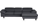 Ecksofa HOME AFFAIRE "Pilot L-Form", grau (fango), Sofas, Kinder, B/H/T: 268cm x 73cm x 108cm, Leder PAMPAS, Recamiere rechts,mit Kopfteilverstellung,mit Bettkasten,mit Bettfunktion, 100% Polyester, Feinstruktur 75000 Scheuertouren, Struktur 35000 Scheuertouren, Microfaser 40000, Ecksofa, mit Kopfteilverstellung, wahlweise mit Schlaffunktion & Bettkasten, B:268cm H:73cm T:108cm