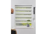 Doppelrollo OTTO HOME "PAGELLA" Gr. 12, grau (hellgrau), B:70cm H:210cm, Polyester, Rollos, Doppelrollo, Rollo, mit eingewebten Chenillefäden, für Fenster & Tür, sehr beliebt