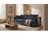 2,5-Sitzer OTTO HOME "Coray", grau, B:220cm H:80cm T:113cm, 100% PES, Sofas, 2 5-Sitzer, extra weich und kuschelig, Füllung mit Federn und Daunen