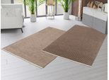 Teppich OCI DIE TEPPICHMARKE "JOKER OF STRIPES", beige (beige, braun), B:200cm H:5mm L:290cm, Polyester, Teppiche, Teppich, Wendeteppich, weiche flache Oberfläche