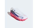 Fußballschuh ADIDAS PERFORMANCE "F50 HYPERFAST CLUB KIDS, NATURRASEN/GEMISCHTE BÖDEN, KLETTVERSCHLUSS", Mädchen, Gr. 28, pink (cloud weiß, solar lila, solar turbo), Synthetik, Schuhe Fußballschuh, für viele verschiedene Böden geeignet, für Jugendliche & Kinder