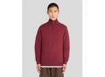 Lyle and Scott Ml2258tont superfine quarter zip burgundy sweater