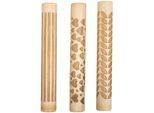 Holz Motivmuster Roller "Love", 3 Stück