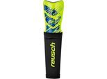 Fußball Schienbeinschoner REUSCH "Shinguard Attrakt Supreme" Gr. M, gelb (gelb, blau), Protektoren, M, Kunstfaser, mit optimalem Halt