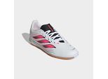 Fußballschuh ADIDAS PERFORMANCE "PREDATOR CLUB IN SALA J", Mädchen, Gr. 35, cloud weiß, solar turbo, core schwarz, Synthetik, Schuhe Fußballschuh, für Hallenboden, für Jugendliche & Kinder