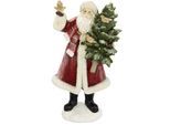 Weihnachtsfigur I.GE.A. "Nikolaus", rot, B:15cm H:29cm, Polyresin, Dekofiguren, Weihnachtsfigur, Nikolaus Dekoration