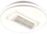 REALITY LEUCHTEN LED Deckenleuchte "KURULA mit Ventilator, schwenkbarer Deckenventilator mit 37W LED", weiß, 1, Ø 48cm H: 15cm, 1 Stk., Leuchten, 6-Stufen Ventilator Vor- & Rücklauf, Fernbedienung CCT dimmbar, LED Deckenleuchte