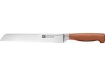 Fleischmesser ZWILLING "**** VIER STERNE Wood", braun, Klingenlänge 16cm, Holz, Spezialklingenstahl, Kochmesser, Fleischmesser, Made in Germany, Eigehärtete Klinge, FSC-Zertifizitiertes Holz
