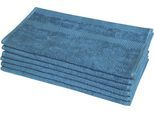 Gästehandtuch DYCKHOFF "Planet", blau (petrol), B:30cm L:50cm, Walkfrottier, Obermaterial: 100% Baumwolle, Handtücher