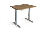 STIER Elektrisch höhenverstellbarer Schreibtisch 501-33 100 x 80 cm Nussbaum melamin 68-118 cm (907753)