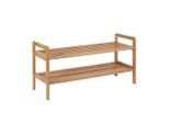 Begryf Schuhregal, Hellbraun, Braun, Holz, Echtholz,Bambus, Rechteckig, 70x40x26 cm, FSC Mix, Garderobe, Schuhaufbewahrung
