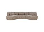 Livetastic , Hellbraun , Textil , 320x74x174 cm , Made in EU , Rücken echt ,