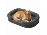 FEANDREA Hundebett, Hundekissen, abnehmbarer, waschbarer Bezug, rutschfest M-XXXL