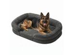 FEANDREA Hundebett, Hundekissen, abnehmbarer, waschbarer Bezug, rutschfest M-XXXL