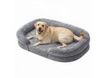 FEANDREA Hundebett, Hundekissen, abnehmbarer, waschbarer Bezug, rutschfest M-XXXL