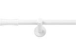 Gardinenstange SN DECO GROUP "Gardinenstange Nancy Ø 19 mm, 1-läufig, Fixmaß, verschraubt", weiß, L:200cm Ø:19mm, Gardinenstangen, Gardinenstange