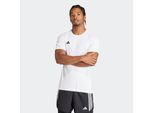 Laufshirt ADIDAS PERFORMANCE "ADIZERO ESSENTIALS RUNNING", Herren, Gr. L, weiß, Obermaterial: 100% Polyester, normal, Shirts Laufshirt