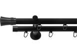 Gardinenstange SN DECO GROUP, weiß (schwarz), L:200cm Ø:19mm, Gardinenstangen, Gardinenstange