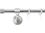 Gardinenstange SN DECO GROUP, silber (edelstahl optik), L:220cm Ø:19mm, Gardinenstangen, Gardinenstange