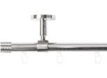Gardinenstange SN DECO GROUP "Gardinenstange Innenlauf Lille Ø 19 mm, 1-läufig, Fixmaß, verschraubt", silber (edelstahl optik), L:220cm Ø:19mm, Gardinenstangen, Gardinenstange