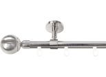 Gardinenstange SN DECO GROUP "Gardinenstange Innenlauf Reims Ø 19 mm, 1-läufig, Fixmaß, verschraubt", silber (edelstahl optik), L:160cm Ø:19mm, Gardinenstangen, Gardinenstange