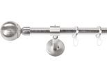 Gardinenstange SN DECO GROUP, silber (edelstahl optik), L:120cm Ø:19mm, Gardinenstangen, Gardinenstange