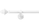 Gardinenstange SN DECO GROUP "Gardinenstange Nantes Ø 19 mm, 1-läufig, Fixmaß, verschraubt", weiß, L:240cm Ø:19mm, Gardinenstangen, Gardinenstange