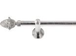 Gardinenstange SN DECO GROUP "Gardinenstange Nantes Ø 19 mm, 1-läufig, Fixmaß, verschraubt", silber (edelstahl optik), L:240cm Ø:19mm, Gardinenstangen, Gardinenstange