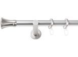 Gardinenstange SN DECO GROUP, silber (chrom matt), L:300cm Ø:25mm, Gardinenstangen, Gardinenstange