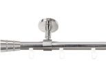 Gardinenstange SN DECO GROUP "Gardinenstange Innenlauf Rennes Ø 19 mm, 1-läufig, Fixmaß, verschraubt", silber (edelstahl optik), L:240cm Ø:19mm, Gardinenstangen, Gardinenstange