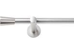 Gardinenstange SN DECO GROUP "Gardinenstange Nizza Ø 19 mm, 1-läufig, Fixmaß, verschraubt", silber (chrom matt), L:240cm Ø:19mm, Gardinenstangen, Gardinenstange