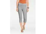 Caprihose HEINE, Damen, Gr. 44, Normalgrößen, grau, 70% Viskose, 25% Polyamid, 5% Elasthan, unifarben, 3/4-Länge, Hosen Caprihose