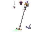 DYSON Akku-Hand-und Stielstaubsauger "Dyson V15 Detect Absolute Nickel/Gelb", nickel satin gelb, glanz nickel, B:26,6cm H:126cm T:25cm, Akkusauger, 240 Airwatt Saugkraft, Stauberkennungssensor, Akku-Hand-und Stielstaubsauger