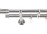 Gardinenstange SN DECO GROUP, silber (edelstahl optik), L:120cm Ø:19mm, Gardinenstangen, Gardinenstange