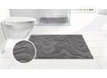 Badematte OTTO HOME "Wave, Badvorleger, Badezimmer Teppich", grau, H:10mm, Polyester, Badematten, Badematte, Hoch-Tief-Effekt, modernes Muster, Welle, Badteppich, Duschvorleger