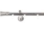Gardinenstange SN DECO GROUP, weiß (edelstahl optik), L:150cm Ø:19mm, Gardinenstangen, Gardinenstange