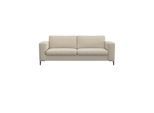 2,5-Sitzer FLEXLUX "Fiore, superbequemer Sitzkomfort durch Kaltschaum im Sitz", weiß (sanftes weiß), B:196cm H:85cm T:92cm, 100% Polyester, Sofas, 2 5-Sitzer, breite Armlehnen, Füße Alu+schwarz