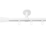 Gardinenstange SN DECO GROUP "Gardinenstange Innenlauf Nizza Ø 19 mm, 1-läufig, Fixmaß, verschraubt", weiß, L:360cm Ø:19mm, Gardinenstangen, Gardinenstange