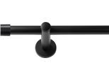 Gardinenstange SN DECO GROUP "Gardinenstange Brest Ø 19 mm, 1-läufig, Fixmaß, verschraubt, Stahl", schwarz, L:180cm Ø:19mm, Gardinenstangen, Gardinenstange