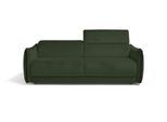 Schlafsofa EGOITALIANO "FOX, 216 cm, Made in Italy-Designsofa mit Dauerschlaffunktion", grün (dunkelgrün), B:216cm H:66cm T:107cm, 100% Polyester, Sofas, Schlafsofa, Bettsofa, Luxus-Microfaser mit verstellbaren Kopfstützen