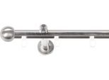 Gardinenstange SN DECO GROUP, silber (edelstahl optik), L:180cm Ø:19mm, Gardinenstangen, Gardinenstange