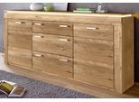 Sideboard VOGL MÖBELFABRIK, braun (wildeiche teilmassiv), B:222cm H:95,5cm T:40cm, Sideboards, Sideboard, Breite 222 cm