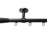 Gardinenstange SN DECO GROUP "Gardinenstange Innenlauf Nizza Ø 19 mm, 1-läufig, Fixmaß, verschraubt", schwarz, L:440cm Ø:19mm, Gardinenstangen, Gardinenstange