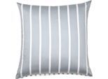Kissenbezug JANINE "modernclassic 39028-28", grau (platin), B:80cm L:80cm, Mako-Satin, Obermaterial: 100% Baumwolle, Kissenbezüge, Kissenbezug, mit Reißverschluss